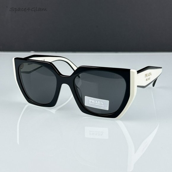 Prada Women Sunglasses Black White Grey Cat Eye PR15WS 09Q5S0 NEW AUTHENTIC main image 10